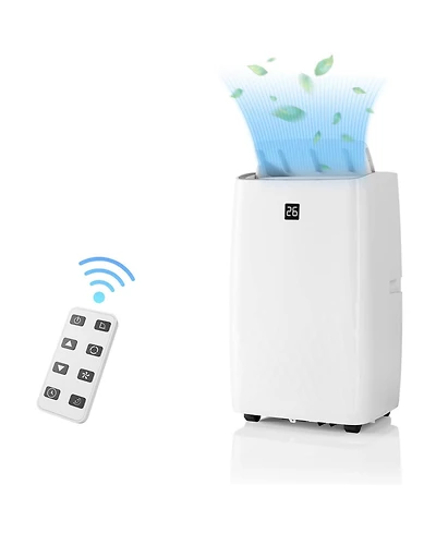 Xo 12,000 Btu Portable Ac, 3-in-1 Cooling, Fan and Dehumidifying, Remote Control, Timer, Window Kit, Wheels and Handles