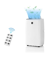Xo 12,000 Btu Portable Ac, 3-in-1 Cooling, Fan and Dehumidifying, Remote Control, Timer, Window Kit, Wheels and Handles