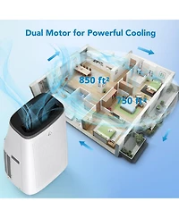Xo 15,000 Btu Portable Air Conditioner with 3-in-1 Cooling, Dehumidifier and Fan, Sleep Mode, Remote and Auto-Evaporation