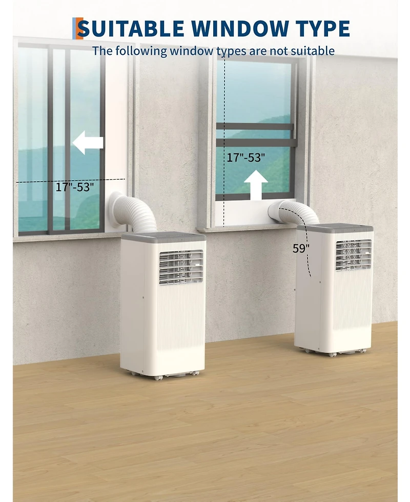 Xo 8,000 Btu Portable Air Conditioner with 3-in-1 Cooling, Dehumidifier and Fan for Bedroom, Home Office or Apartment