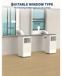 Xo 8,000 Btu Portable Air Conditioner with 3-in-1 Cooling, Dehumidifier and Fan for Bedroom, Home Office or Apartment