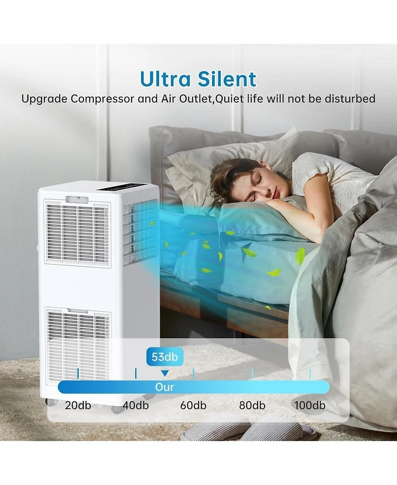 Xo 8000 Btu Portable Air Conditioner with Remote, 3-in-1 Cooling, Dehumidifier and Fan for Rooms up to 350 Sq.Ft