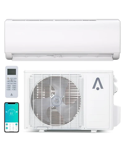Xo 24000 Btu Mini Split Ac and Heat Pump, 21 SEER2, WiFi and Alexa Compatible, Cools and Heats 1500 Sq. Ft, Installation Kit