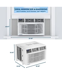 Xo 8000 Btu Window Ac, Energy Star Air Conditioner, Cools 350 Sq. Ft, 24H Timer, Sleep Mode, Auto Restart, 115V