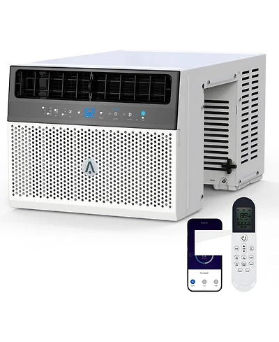 Xo U-Shaped 3 in 1 6000 Btu Window Air Conditioner with Remote and WiFi App Control for Office, Bedroom, 115V