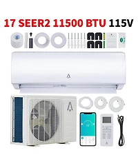 Xo 11500 Btu Mini Split Air Conditioner, 17 SEER2 Efficiency Cooling/Heating Up to 750 Sq.ft. with WiFi and Remote Control, 115V