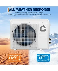 Xo 12000 Btu Mini Split Air Conditioner, 18.5 SEER2 Efficiency with WiFi and Remote Control Up to 750 Sq.ft. 230V