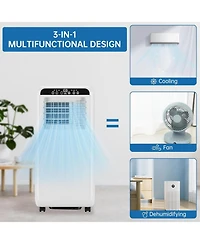 Xo 8000 Btu Portable Air Conditioner with Remote Control, 24H Timer and Smart/ Sleep Mode for Rooms Up to 350 sq.