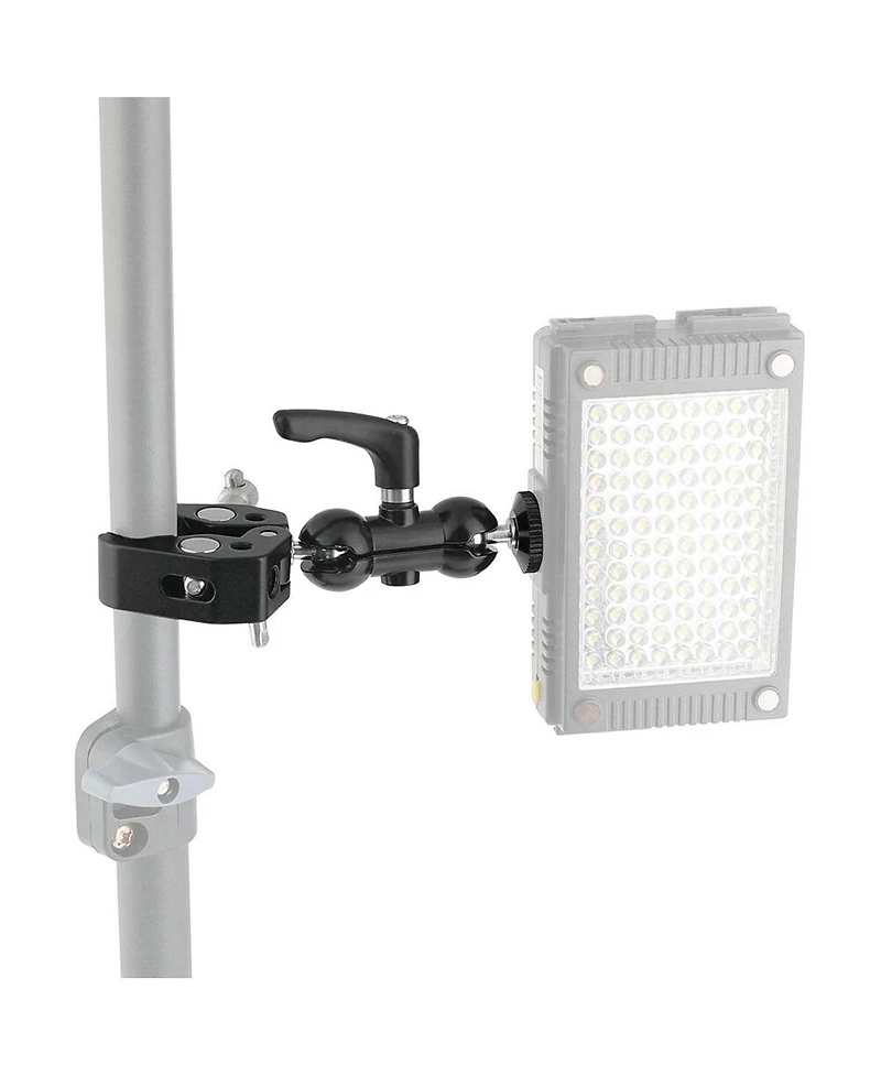 Camvate Ball Head Mount 1/4inch Threads with Central Lock Knob and Super Crab Gripper Clamp