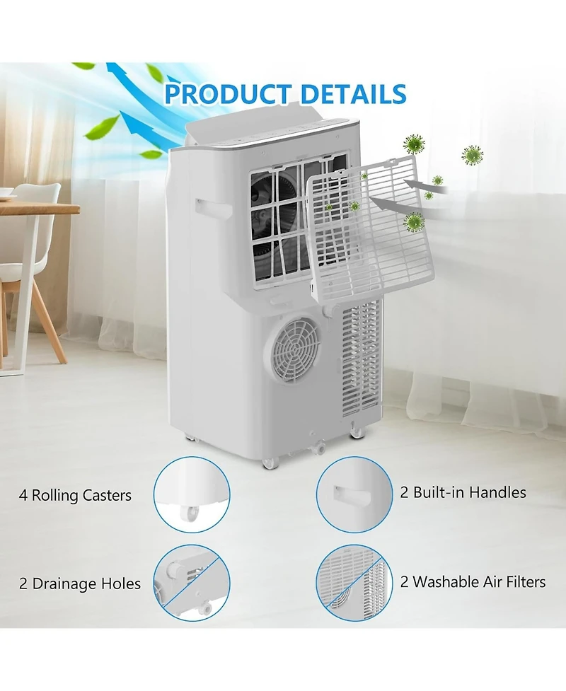 Xo 14000 Btu 3 in-1 Ac Unit, 24H Timer, 3 Speeds