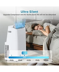 Xo 15000 Btu Portable Air Conditioner for Large Room, Cools Up to 850 Sq. ft. Self-Evaporating, Quiet 53dB Sleep Mode