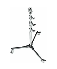 Avenger 11.15 inch Roller Stand 34 Folding Base, 5 Sections, 4 Risers, Chrome