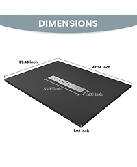 Casainc Low-Profile Smc Shower Base with Non-Slip Smc Solid Surface
