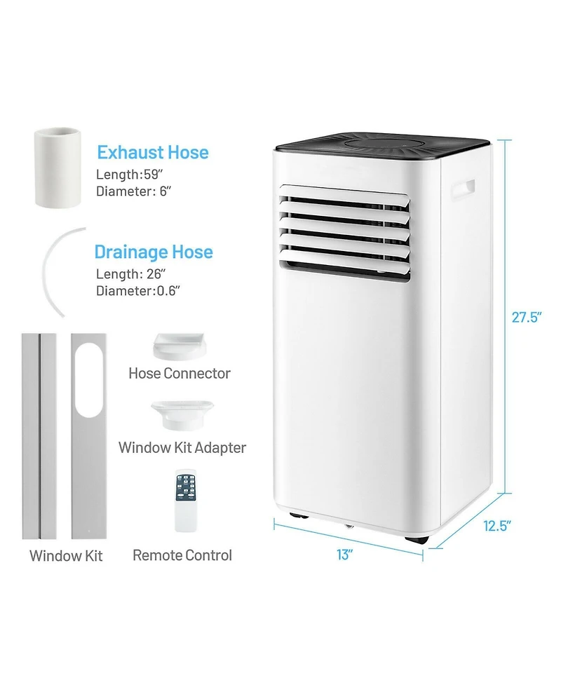 Ecooso 10000 Btu Portable Evaporative Air Cooler Dehumidifier with 24H Timer