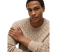 Tommy Hilfiger Men's Mock Cable Crewneck Sweater