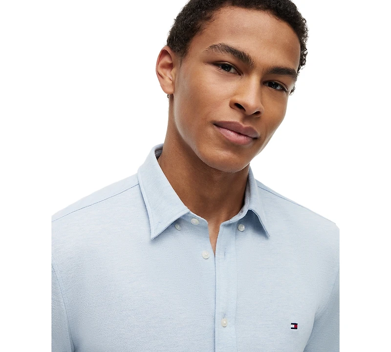 Tommy Hilfiger Men's Knit Pique Long-Sleeve Shirt