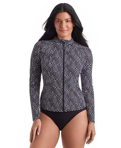 ShapeSolver Women's Sport Long-Sleeve Swim Cover Up Shirt