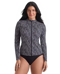 ShapeSolver Women's Sport Long-Sleeve Swim Cover Up Shirt