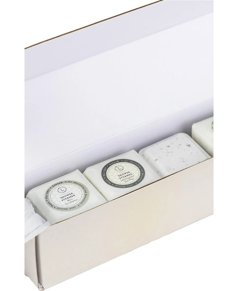 Lizush Earthy Shower Steamer Gift Set, 5 Refreshing Shower Steamers for Men and Women