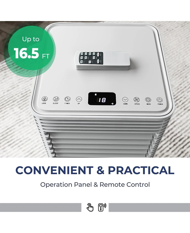 Ecooso 10000 Btu(Ashrae) Portable Air Cooler with Fan and Dehumidifier Mode