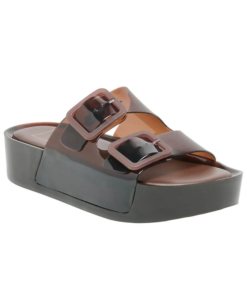 Dolce Vita Women's Julio X Jelly Double-Band Footbed Platform Sandals