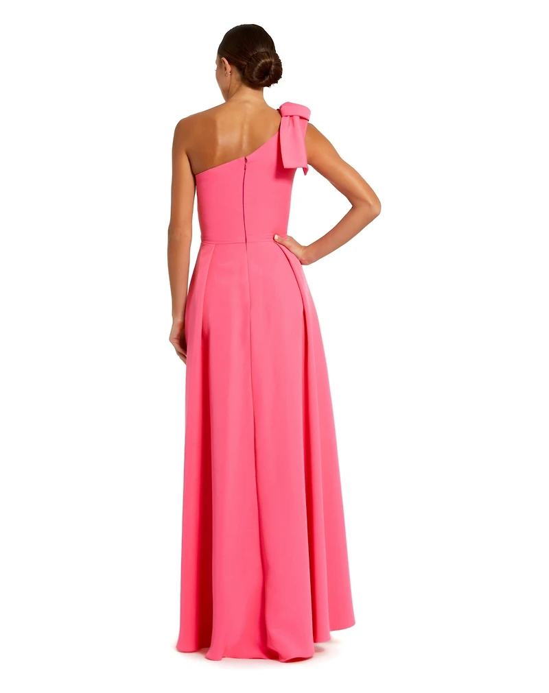 Mac Duggal Women's Bow One Shoulder A Line Gown