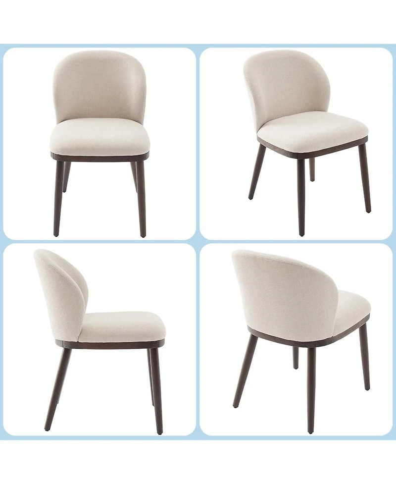 gaomon Dining Chair Set of 6,Modern Upholstered Kitchen Chairs with Ergonomic Back Support