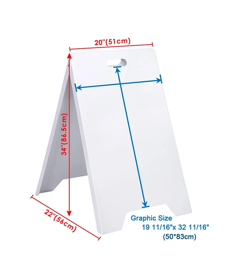 Yescom 19" x 32" A-Frame Signboard Folding Double Side Sandwich Board 6 Pack