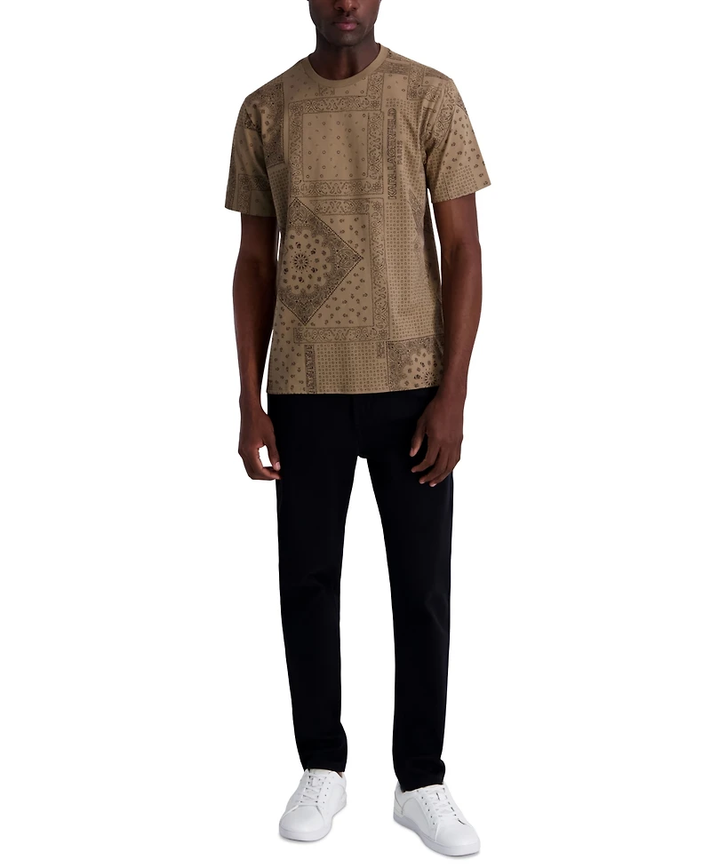 Karl Lagerfeld Paris Men's Bandana Print T-Shirt
