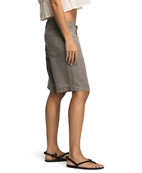 Lucky Brand Women's Relaxed Fit Baggy Linen Denim Shorts
