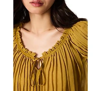 Steve Madden Women's Theodora Puff Short-Sleeve Crop Top