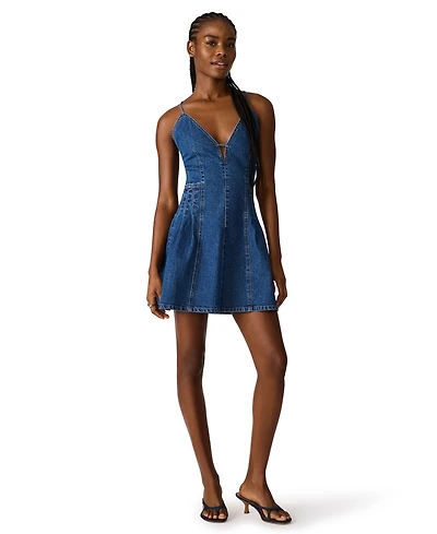 Steve Madden Women's Dianne Sleeveless Denim Mini Dress