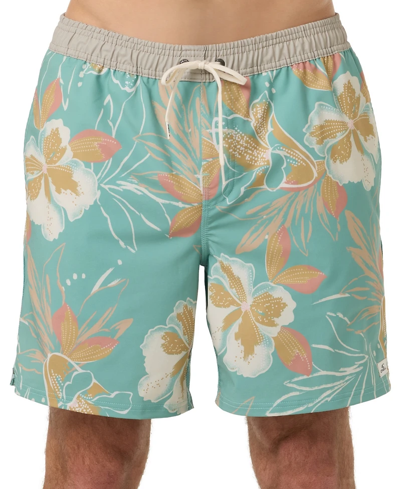 O'Neill Men's Hermosa Printed Swim Trunks