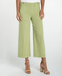 Liverpool Los Angeles Petite Wide-Leg Crop Pants