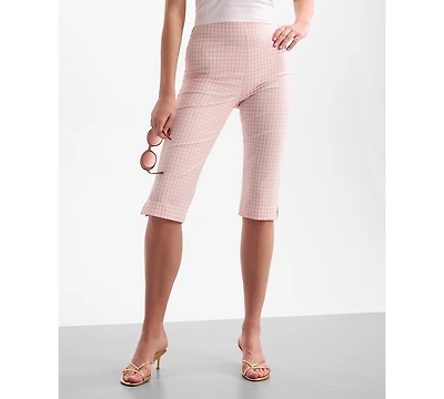 Guess Women's Marilyn Vichy Mid-Rise Capris
