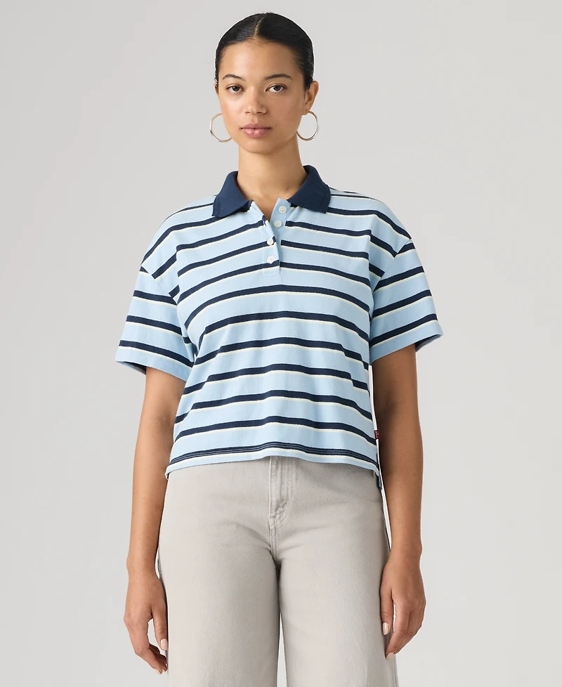 Levi's Women's Didion Rugby Short-Sleeve Collared Polo Shirt