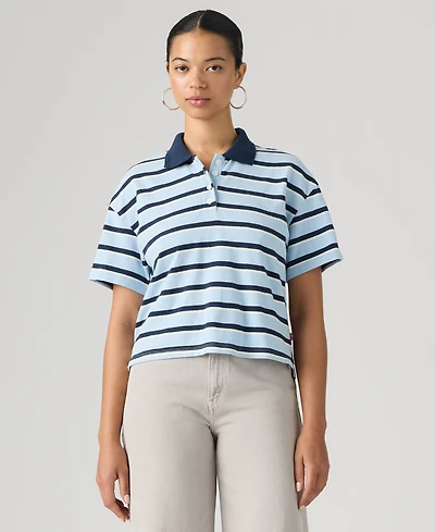 Levi's Women's Didion Rugby Short-Sleeve Collared Polo Shirt