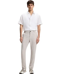 Boss by Hugo Boss Men's Linen Regular-Fit Short-Sleeved Shirt