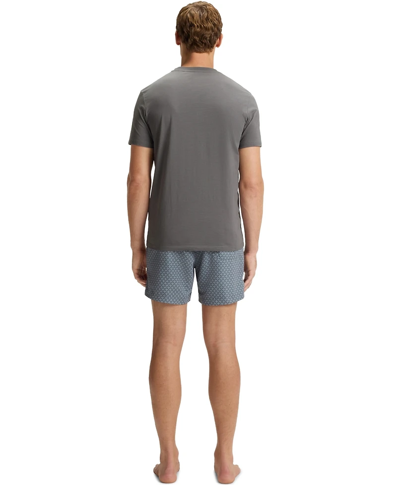 Boss by Hugo Men's Logo Print Cotton-Jersey Beach T-Shirt