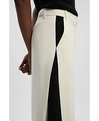 Karen Millen Women's Contrast Colour Wide Leg Trouser