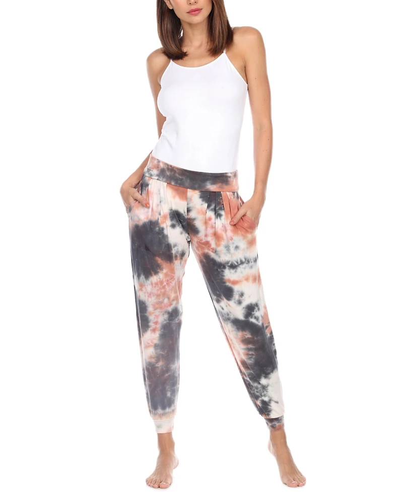 White Mark Women's Tie Dye Lounge Jogger Pants