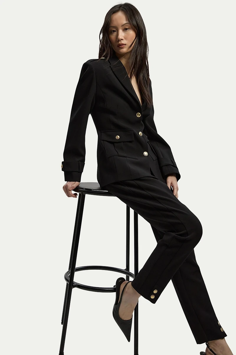 Karen Millen Women's Military Straight Leg Trousers