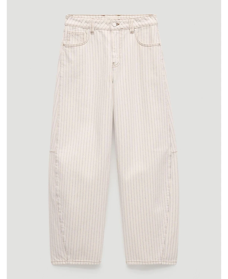 Hush Women's Bree Stripe Horseshoe Barrel Leg Jeans