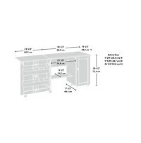 Sauder Miscellaneous Storage Easy Rolling Sewing and Craft Table Cart