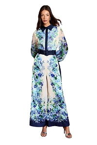 Coast Women's Long Sleeve Placement Print Jumpsuit