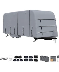 gaomon Rv-Cover 22-24 ft Travel Trailer Camper Cover,Waterproof Rip-Stop Rv Covers with Adhesive Repair Patches