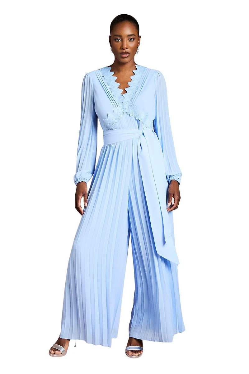 Coast Women's Pleated Leg Tie Waist Jumpsuit