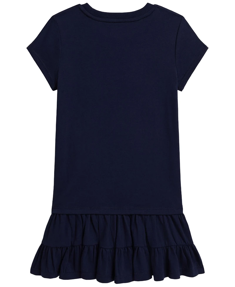 Polo Ralph Lauren Girls' 2T-6X Bear Tiered Short-Sleeve Dress