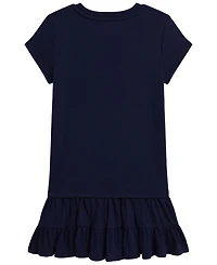 Polo Ralph Lauren Girls' 2T-6X Bear Tiered Short-Sleeve Dress