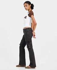 Dollhouse Juniors' Low-Rise Cargo Jeans